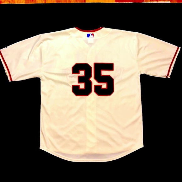 MLB GIANTS Jersey. Majestic XL Cream Blk Orange. Make an offer if you like it. - Picture 2 of 8